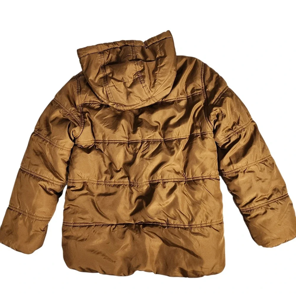 Whales Tail Outerwear Kids Size 10‎ 12 Brown Puffer Hooded Jacket Winter Warm